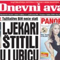 U dvobroju "Dnevnog avaza" čitajte: Ljekari štitili Alisu i ubicu