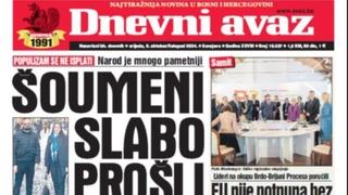 U današnjem "Dnevnom avazu" čitajte o šoumenima koji su slabo prošli na izborima